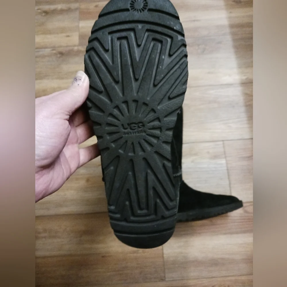 UGG Black Lo Pro Button Suede Boots - Picture 12 of 14